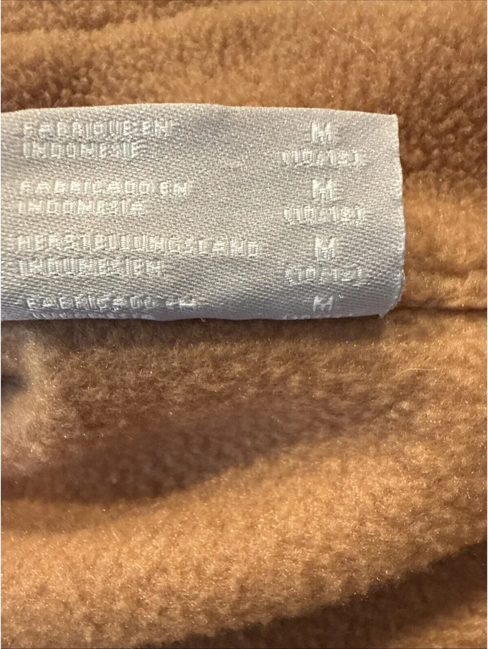 Columbia Fleece Jacket Youth Med 10/12 Brown With Green Zipper